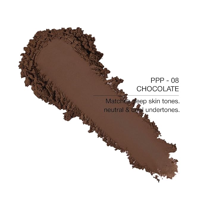 KimChiChic Beauty Puff Puff Pass Set and Bake Setting Powder for Makeup, Extra Fluffy Loose Face Powder Poof, Soft Natural Face Makeup for Uneven Skin Tone, 08 Chocolate