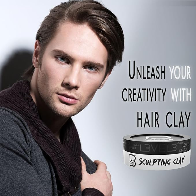 L3 - Level 3 Hair Sculpting Clay - Premium Grade Hair Clay for the Perfect Look - Long Lasting Hair Styling Product for Men