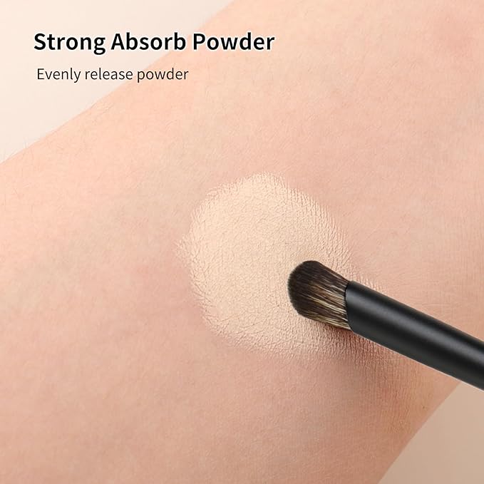 MSQ Concealer Brush Angled Top Concealer Makeup Brush Under Eye Mini Angled Brush Nose Contour Brush Small Makeup Foundation Brushes for Concealer Powder Liquid Makeup (Black)