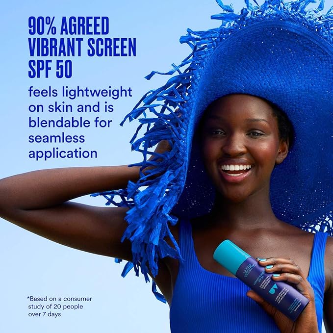 Ultra Violette Vibrant Screen SPF 50 Water Resistant Face and Body Sunscreen, Hydrating Lightweight Lotion, 3.38 oz / 100mL