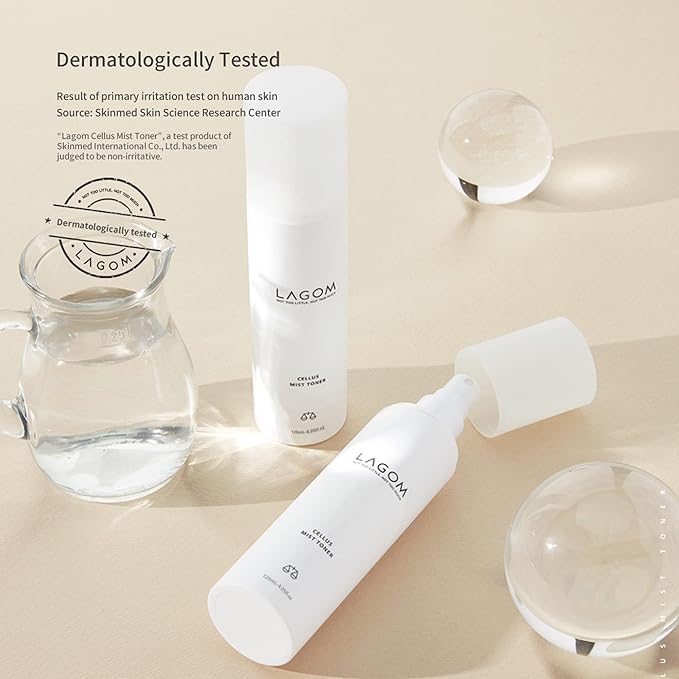 LAGOM Cellus Mist Toner, Face Moisturizer, Skin Barrier Strenghtening Hydration Spray, pH Protection, Alcohol-Free, Zero-Irritation for Sensitive Skin 4.05 fl. oz.