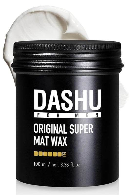 DASHU Hair Wax for Men 3.38 fl oz - Korean Matte Wax Strong Hold, Premium Original Super Mat Hair Styling Wax, No Shine, Easy Wash, Men's Grooming