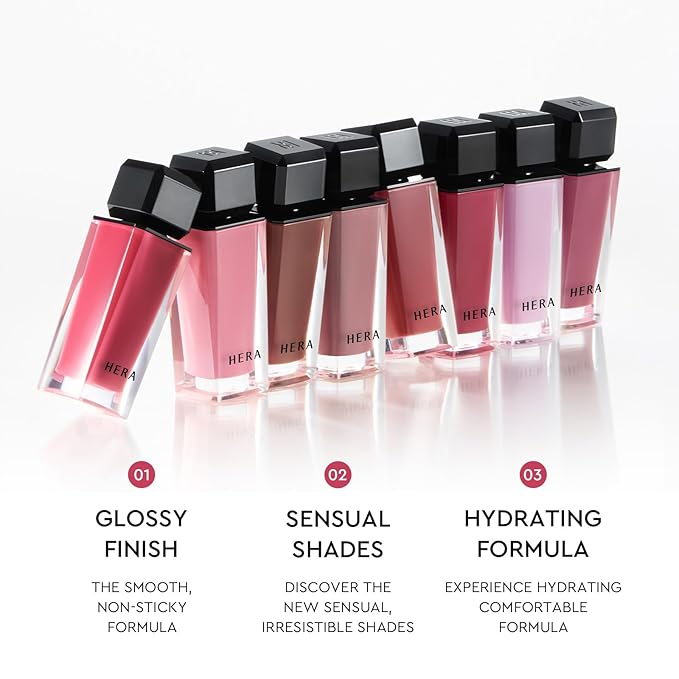 HERA Sensual Nude Lip Gloss #415 BROWNIE BOY - FELIX Picked | Volumizing Sheer & Glossy Finish, Non-sticky, Moisturizing and Hydrating, Korean Makeup, 0.17 oz. (5g)