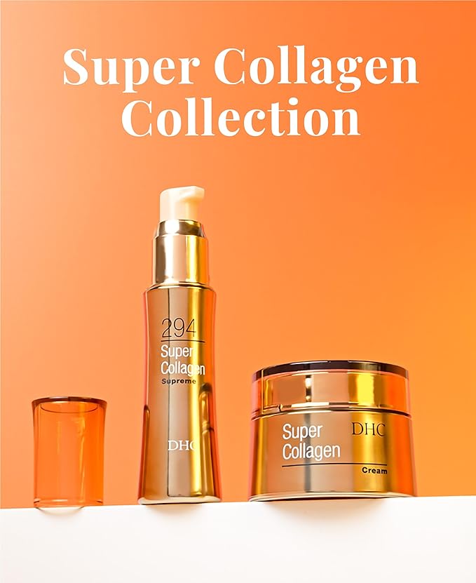 DHC Super Collagen Cream, Brightening, Collagen-Boosting Moisturizer, Skin-plumping, Fragrance and Colorant Free, Ideal for all skin types, 1.7 oz. Net wt.
