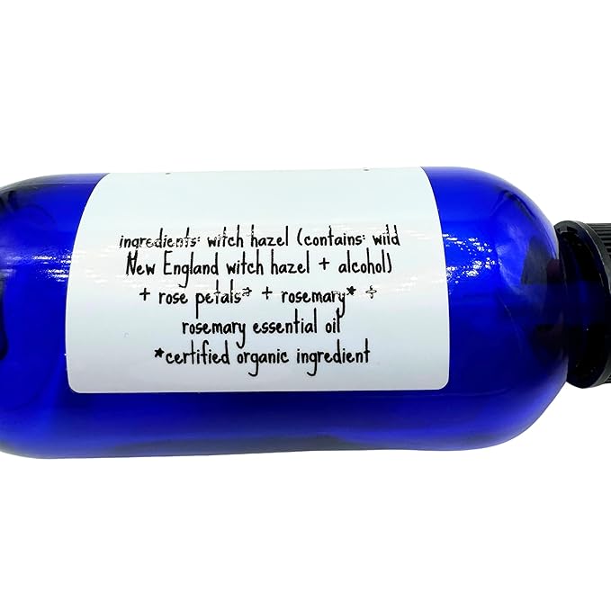 Rosemary and Rose Herbal Face Toner Spray 4 oz for Oily Skin