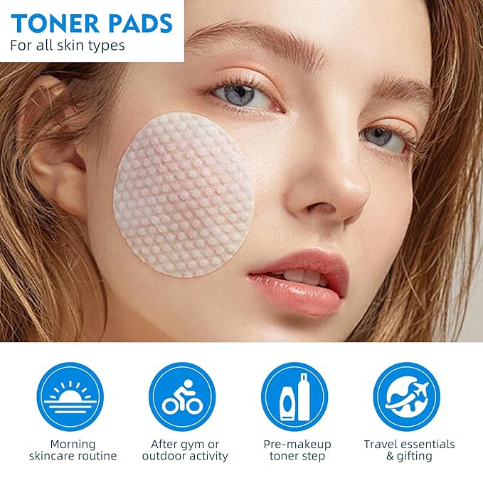 IREV Facial Toner Pads for Exfoliation and Pore Care with Hyaluronic Acid, Salicylic Acid, Collagen, Hydrating Facial Treatment, Pore Minimizer, Redness Relief, Radiant Skin, 100 Count