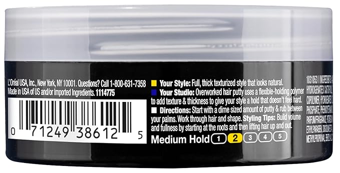 L'Oreal Paris Studio Line Overworked Hair Putty, 1.7 oz.