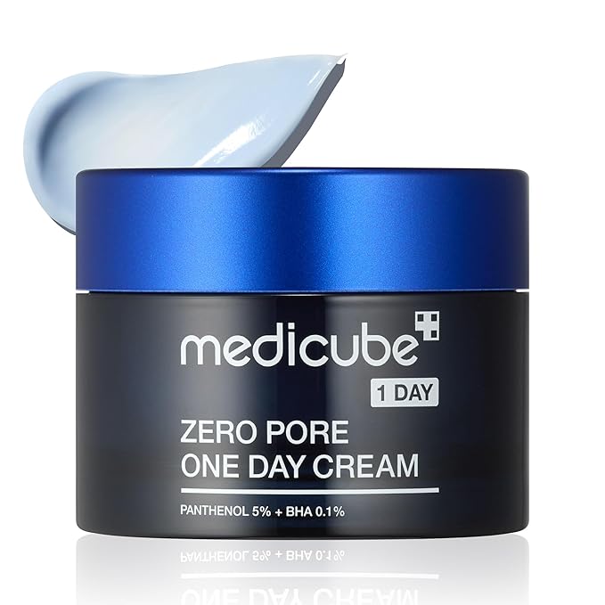 Medicube Zero Pore One-Day Cream 1.69 fl.oz - Visibly Smaller Pores, Controls Excess Oil - Pore Refining Cream with Panthenol, Salicylic Acid, and Niacinamide - Korean Skincare