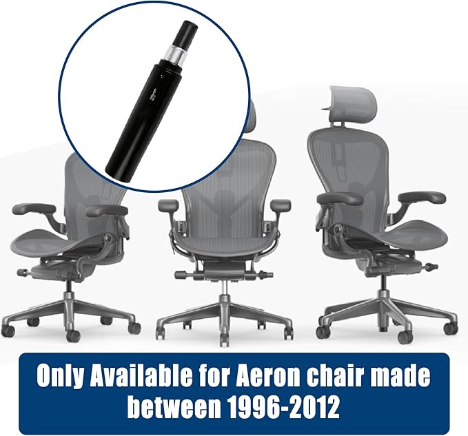 6" Pneumatic Gas Cylinder for Herman Miller Classic Aeron Chair,Top Activated Office Chair Hydraulic Cylinder Replacement,Stroke Gas Lift Cylinder#1B08VM,Heavy Duty 450lbs New Pneumatic Cylinder