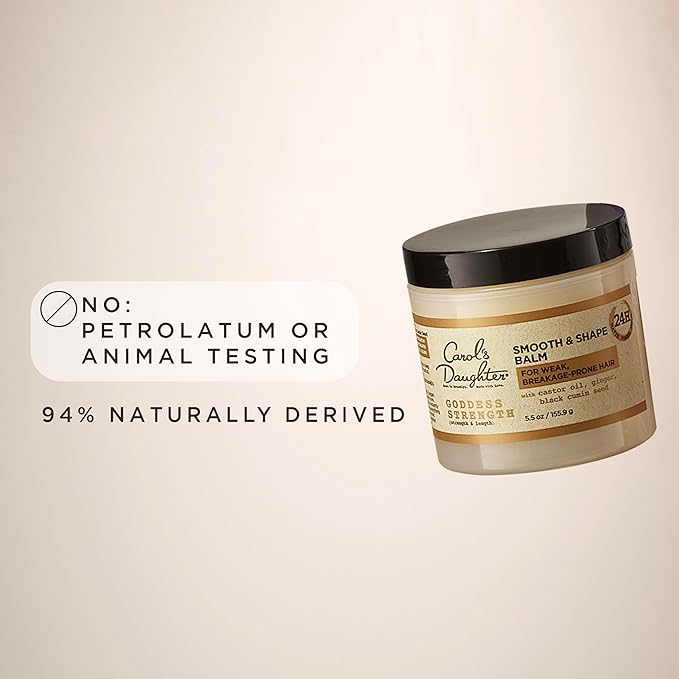 Carol's Daughter Goddess Strength Smooth and Shape Hair Balm, Hair Cream for Weak, Breakage-Prone Split Ends, 5.5 Fl Oz
