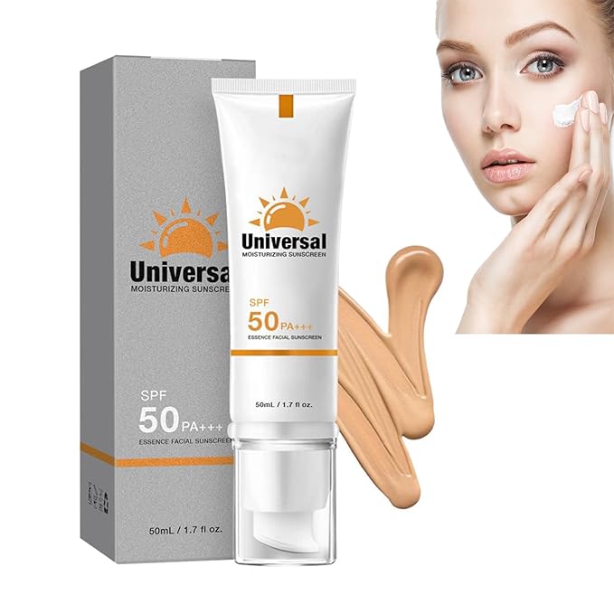 Tinted Sunscreen For Face SPF50, Portable Universal Protector Solar,Travel Size Moisturizing Sunscreen for Sun Protection and Skin Care, Lightweight, Refreshing and Does Not Harm The Skin (1pc)