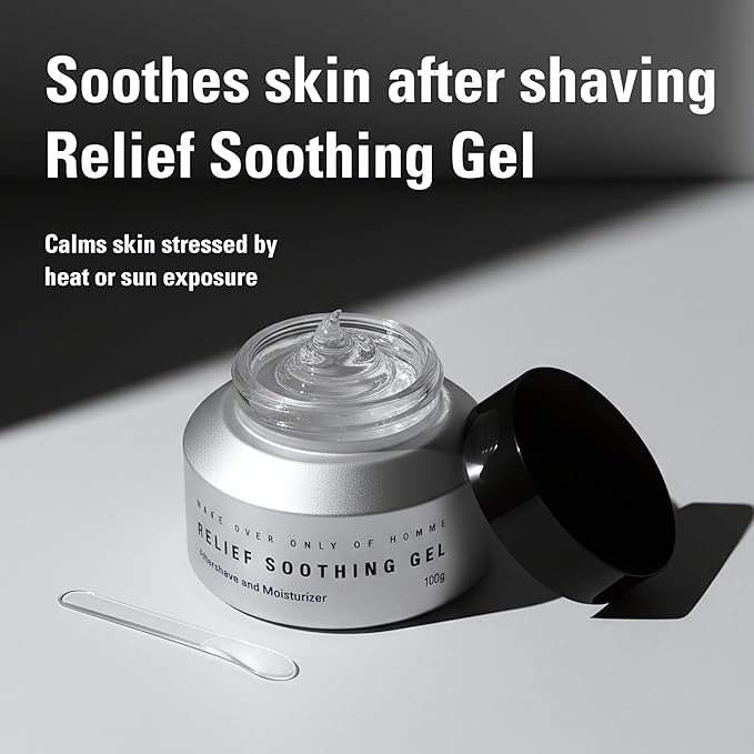 Mdoc Men’s Relief Soothing Gel – Aloe Vera After Shave Gel, Soothes & Hydrates Irritated Skin, Protects Post-Shave, All Skin Types, 100g