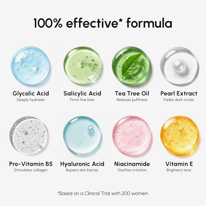 MAREE Glycolic Acid Resurfacing Pads - Toner Pads for Face Cleansing - Exfoliating Pad with Tea Tree Oil, Salicylic Acid & Vitamins E, B3, B5 - Facial Device for Pore Resurfacing & Radiance - 50 Count