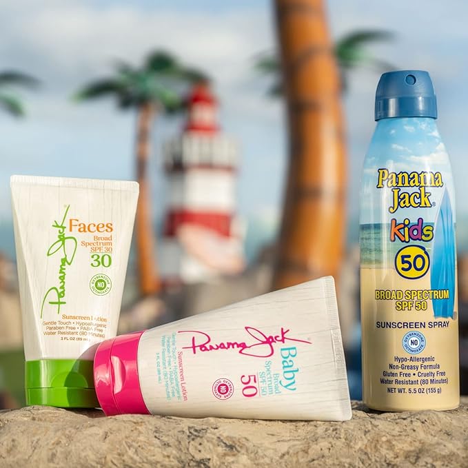 Panama Jack Kids Sunscreen Spray - SPF 50, Broad Spectrum UVA/UVB Protection, Hypo-Allergenic, PABA, Paraben, Gluten & Cruelty Free, Water Resistant (80 Minutes), 5.5 OZ (Pack of 2)