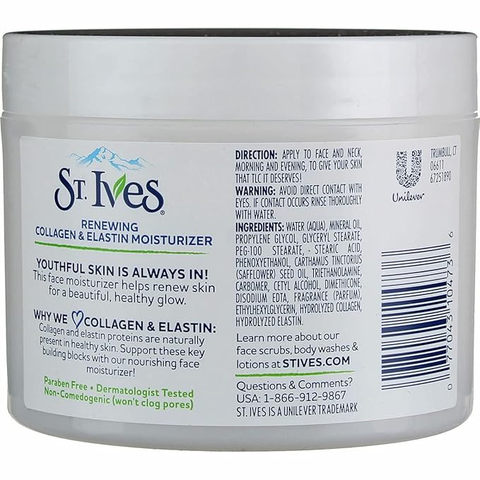 St. Ives Facial Moisturizer, Collagen Elastin, 10 Ounces (Pack of 9)