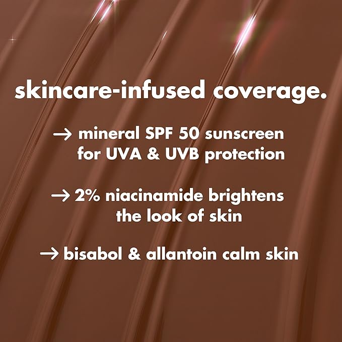e.l.f. Halo Glow Skin Tint SPF 50, Tinted Moisturizer For Light, Buildable Coverage, Creates A Natural Glow, Vegan & Cruelty-Free, 18 Rich Neutral