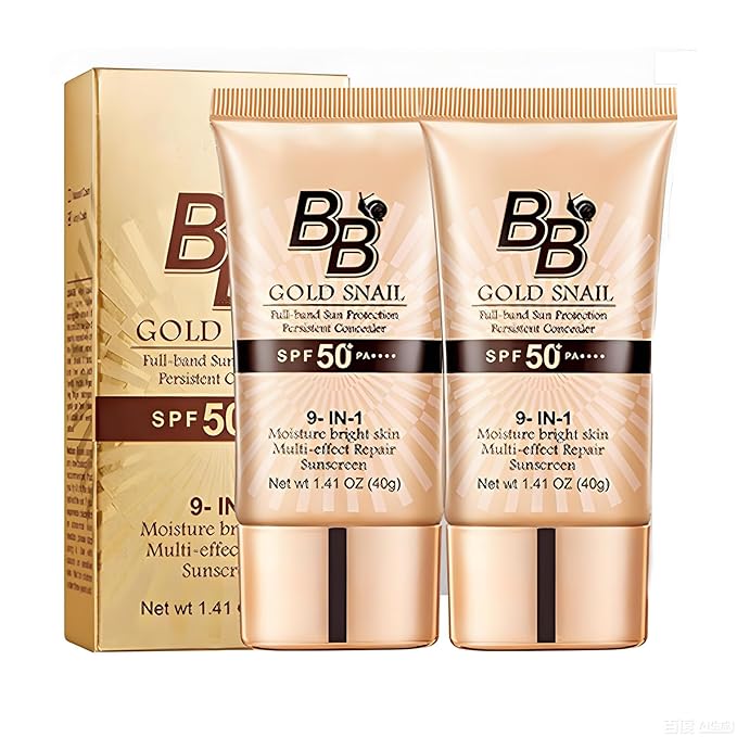 Sunscreen Golden Snail Perfect Cover BB Cream - Tinted Moisturizer with Full Coverage Concealer, SPF50+ PA++++, Long-Lasting Lightweight Formula (2)