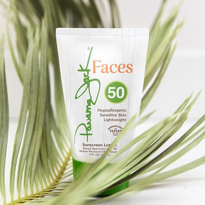 Panama Jack Faces Sunscreen Lotion - SPF 30, Broad Spectrum UVA/UVB Protection, Hypoallergenic, PABA, Paraben, & Gluten Free, 3 FL OZ (Pack of 6)