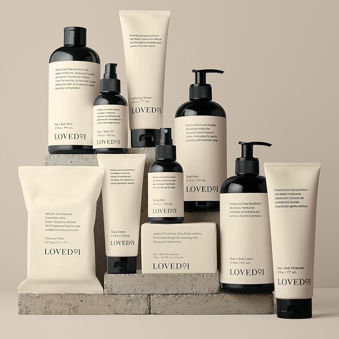 Loved01 Daily Face & Body Moisturizer, John Legend Skincare, Fragrance-Free & Non-Greasy Shea Butter Cream, Deep Hydrating Formula for Dry & Sensitive Skin, Vegan & Cruelty-Free, 6 oz