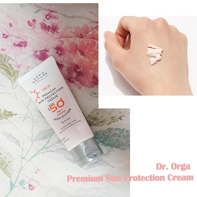 Non-nano sun protection, Dr. Orga, Premium Sun Protection Cream (SPF50+ PA+++) 1.01 FL.OZ.