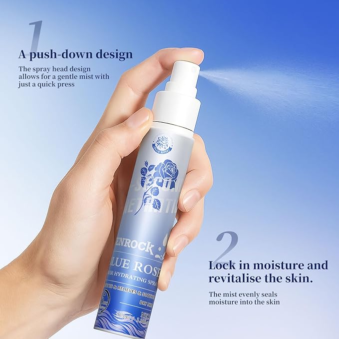 Venrock Face Mist with Hyaluronic Acid & Centella, Hydrating Toner Spray for Sensitive Skin, Soothing Rose Water for Makeup Setting & Morning Glow, Oil-Free Non-Comedogenic Travel Size 1.7 Fl Oz