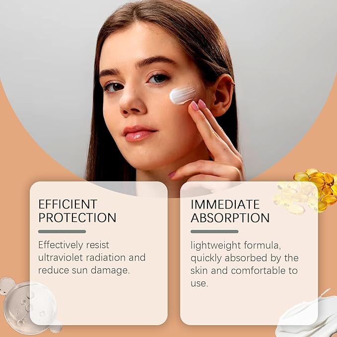 SPF 50 Sunscreen for Face & Body, Water & Sweat Resistant, Skin Care Sunscreen Lotion, Sun Cream Sunscreens Cream Lightweight & Breathable