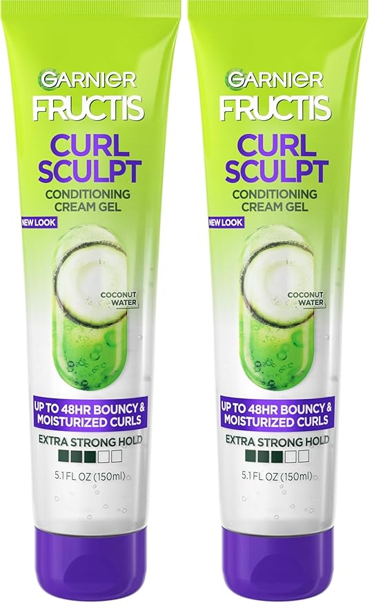 Garnier Fructis Style Curl Sculpt Conditioning Cream Gel for Bounce & Moisture,5.1 Fl Oz,(Packaging May Vary),(Pack of 2)