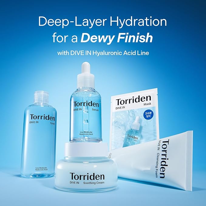 Torriden DIVE IN Hyaluronic Acid Serum 50ml(1.69 fl.oz.) * 2 (Pack of 2) | Deep Hydration to Get Glow Skin | Hyaluronic Acid, Panthenol, Allantoin | Korean Facial Serum