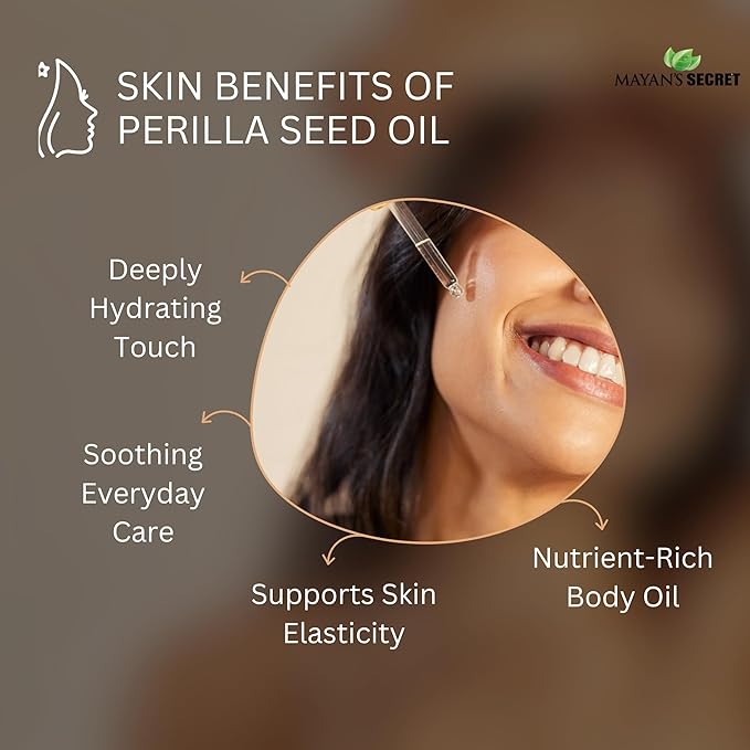 Pure Carrier and Essential Oils for Skin Care, Hair, Body Moisturizer for Face-Anti Aging Skin Care (Perilla Seed Oil, 4 oz)