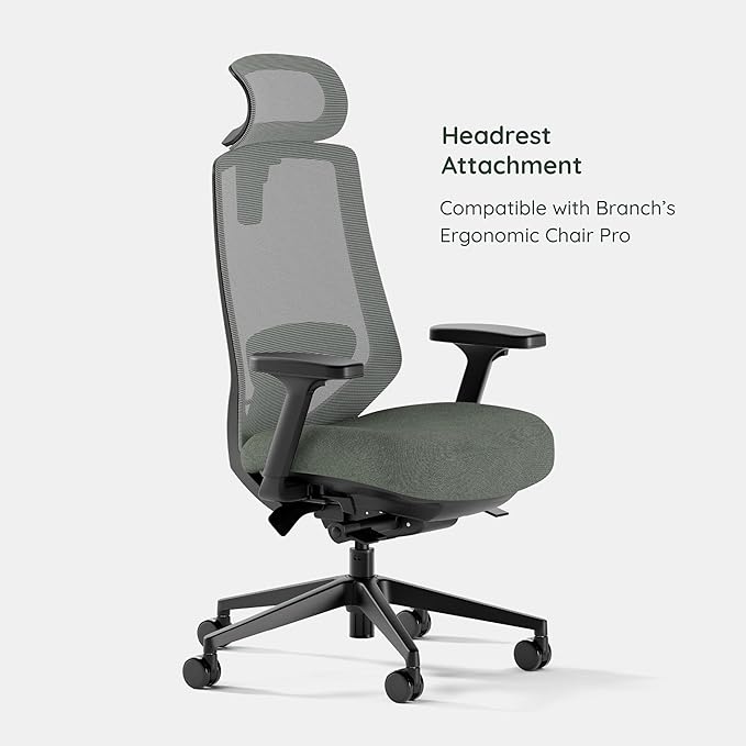 Branch Adjustable Ergonomic PRO Headrest Attachment - Only Compatible Ergonomic Chair PRO - Experience Optimal Comfort and Support - Everglade