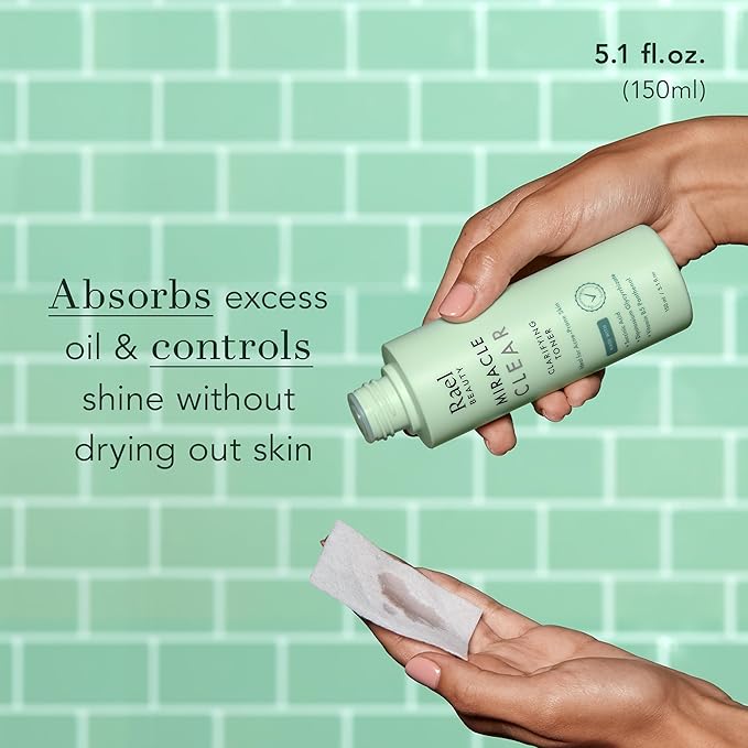 Rael Miracle Bundle - Invisible Spot Cover (96 Count), Exfoliating Cleanser (5.1 oz), Clarifying Toner (5.1 oz), Barrier Cream (1.8 fl. oz)