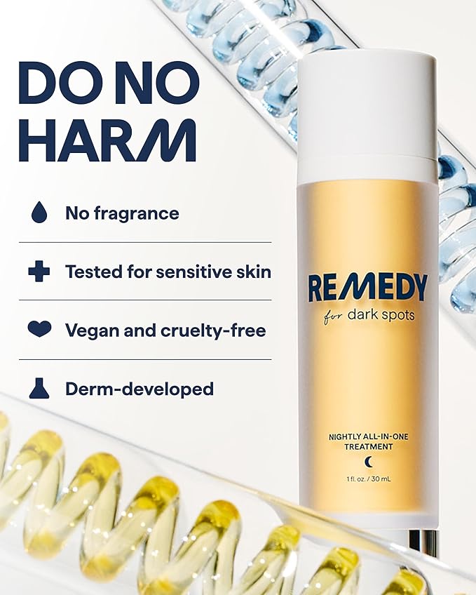 Remedy for Dark Spots | Advanced Night Treatment with Retinol & Kojic Acid | For Discoloration and Uneven Tones | With Glutathione, Niacinamide, Mandelic Acid | By Dermatologist Dr. Shah, 1 fl. oz