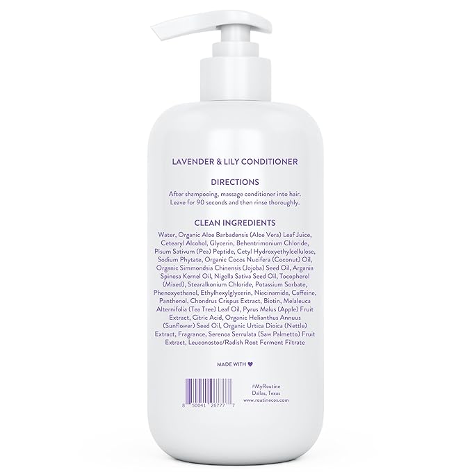 Routine Wellness Anti-Thinning Deep Conditioner for Thinning Hair to Reduce Breakage - CLINICALLY TESTED Formula with DHT Blockers Saw Palmetto, Nettle Oil - Lavender & Lily Conditioner