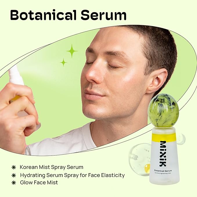 MIXIK Jelly Toner Spray for Face + Korean Hydrating Serum Spray Bundle K-Beauty Skincare Set (2 x 80 ml)