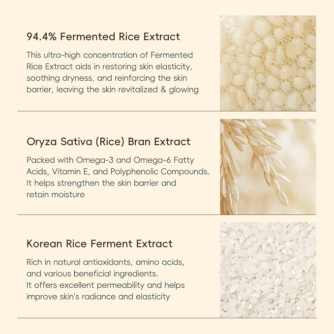 Rice Skin Care Set 5-Piece, Complete Facial Skincare Routine with Rice Moisturizing Cream, Toner & Essential Products, Hydrating Formula for Daily Nourishment, Gift Set (5PCS)