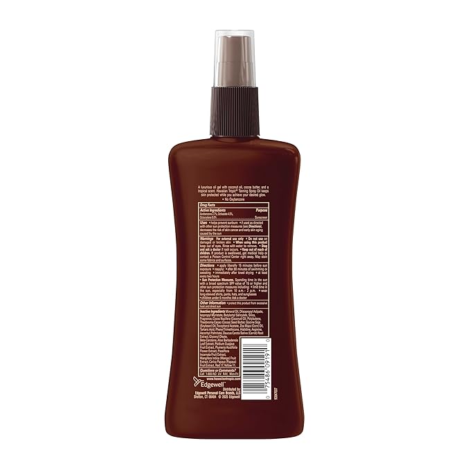 Hawaiian Tropic Protective Tanning Oil Spray Sunscreen SPF 25, 8 Fl Oz