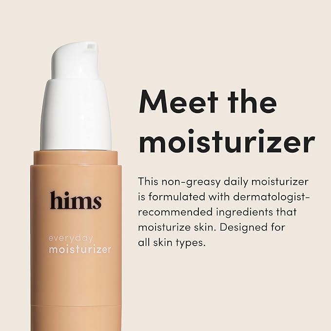 hims Everyday Moisturizer for Men - Hydrating Men's Face Moisturizer with Hyaluronic Acid and Shea Butter - 1 fl oz & hims Goodnight Wrinkle Cream - Hydrating Men's Face While You Sleep - 1 fl oz