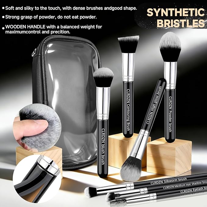 Makeup Brush Set, 19Pcs Multi-functional Makeup Brushes Set Professional with Case Facial Makeup Accessories, Foundation Makeup Brush Kit Eye Make up Brushes & Tools