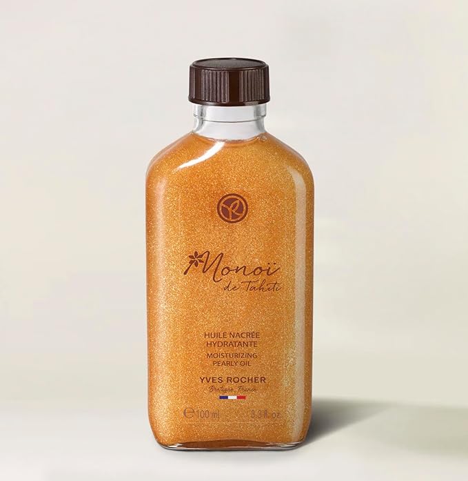 Yves Rocher Monoï de Tahiti Monoi Moisturizing Pearly Body Shimmering Oil Summer Collection 100 ml./3.3 fl.oz.