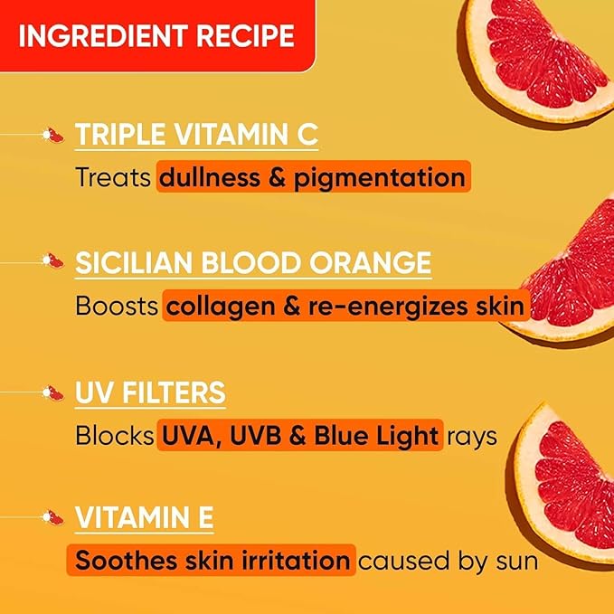 Generic Vitamin C + E Super Bright Sun screen Spf-50 |Water-Light, UVA/UVB No White Cast| For All Skin Types | 80 Gm