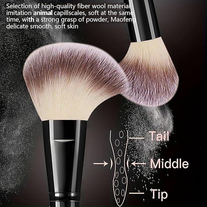 HGHDBT 72Pcs Black Makeup Brushes Set Professional with Case Premium Synthetic for Foundation Concealer Blush Eyeshadow Powder Contour Makeup Brush Kit Face Eye Make up Brushes & Tools