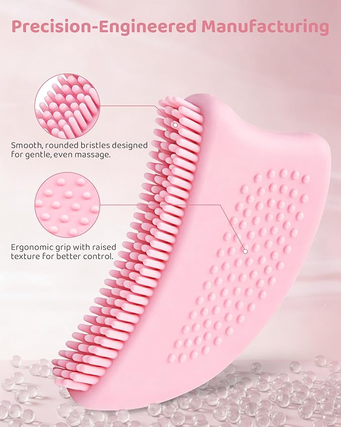 Lymphatic Contour Face Brush XANGNIER Upgrade Silicone,Facial Sculpting Brushes for Lymphatic Drainage,Lymph Dry Brush,Skin Care Massager Tools-Gua Sha,Depuffer,Detox & Lift,Improves Skin Glow,1 PCS