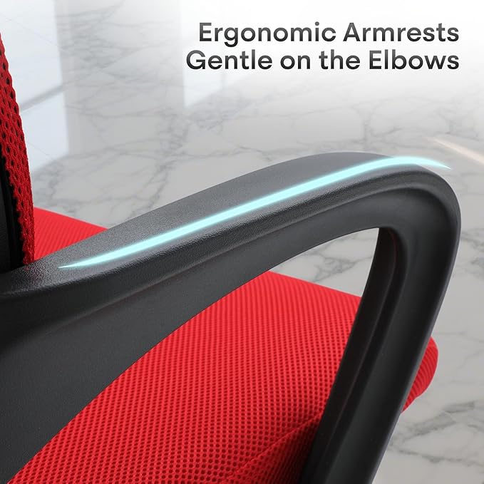 Ergonomic Office Chair 2P - 330Lbs, Breathable Mesh Computer Desk Chair with Lumbar Support & Armrest, Rolling Swivel Adjustable Tilt Lock for Home Office/Gaming, Bedroom Study
