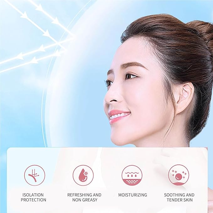 Collagen Sunscreen for Face SPF 50, Hydrating Facial Sunscreen with Collagen, Broad Spectrum UVA/UVB Protection, Natural Glow Effect, Non-Greasy & No White Cast, Travel Size (2PC)