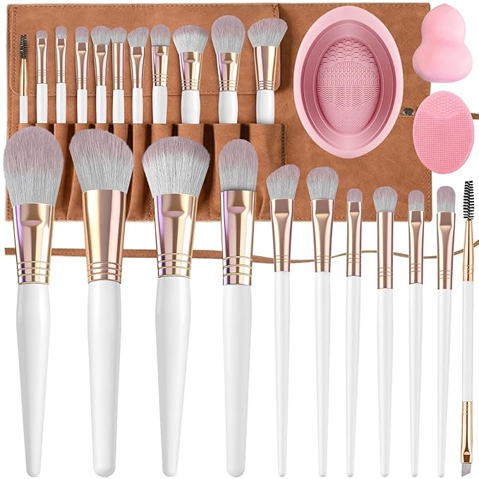 Makeup Brush Set - 15Pcs Makeup Brushes Set Professional, Premium Synthetic Foundation Concealers Eyeshadow Blush Beauty Tools Makeup Brush, Make up Brush Kit With Travel Storage Bag