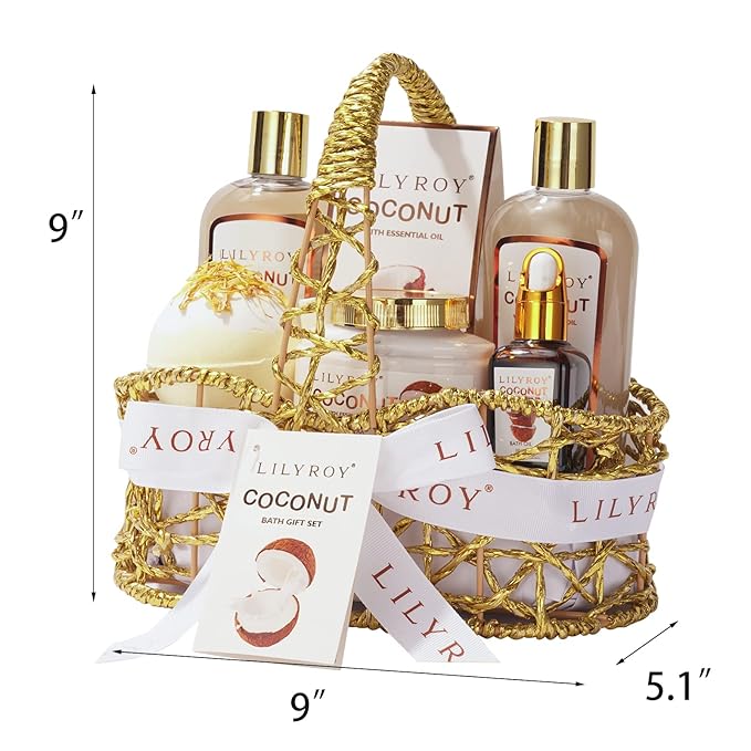 Mothers Day Gifts for Women - 8-Piece Luxury Bath & Body Gift Set for Women and Men Self Care Kit Spa Gift Baskets | Valentines Day Gifts, Birthday, Christmas Gift, All Occasion Present for Mom