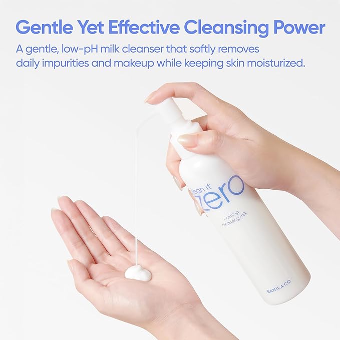 BANILA CO Clean It Zero Calming Cleansing Milk | Vegan Cleanser for Sensitive Skin | Oat & Rice Protein, Centella Asiatica Leaf Water | Soft Barrier-Care Korean Makeup Remover (200ml / 6.76 fl oz)