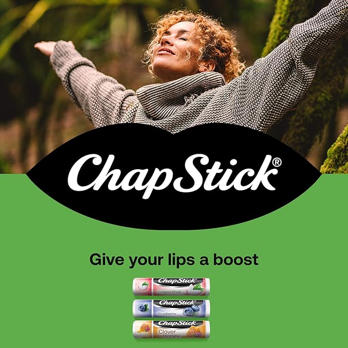 ChapStick Lip Balm, Superfood Collection 3-Pack – Dragon Fruit, Blueberry & Clover Honey, Moisturizer for Dry Lips, 0.15 Oz
