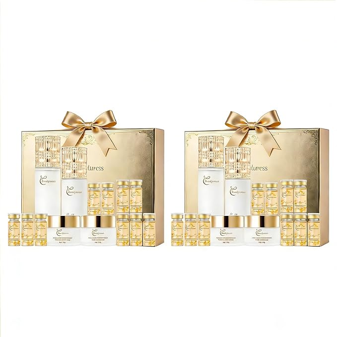 2 Sets Collagen Skincare Set - 14pcs - Face Care with Collagen, Niacinamide, Hyaluronic Acid - Smoothing Skin & Firming Skin,Hydrating Skincare kit Include Toner, Serum, Lotion, Eye Cream, Face Cream