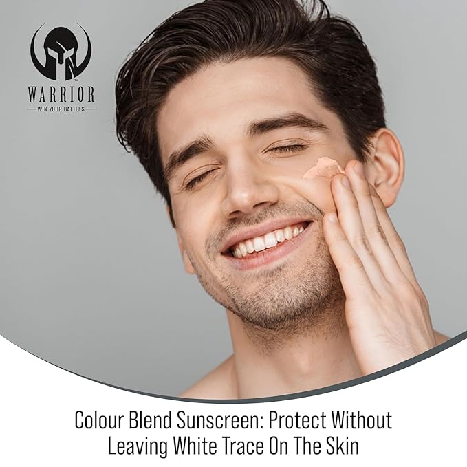 WARRIOR - WIN YOUR BATTLES- SPF 50 Tinted Sunscreen for Face - Zinc and Titanium Tinted Moisturizer with SPF - Water Resistant, Non-Toxic Tinted Sunscreen Lotion for Sensitive Skin - 3 Fl. Oz